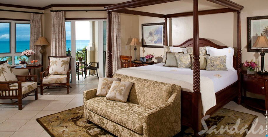  Mediterranean Oceanview Grande Luxe Club Level Suite   Sandals Grande Antigua