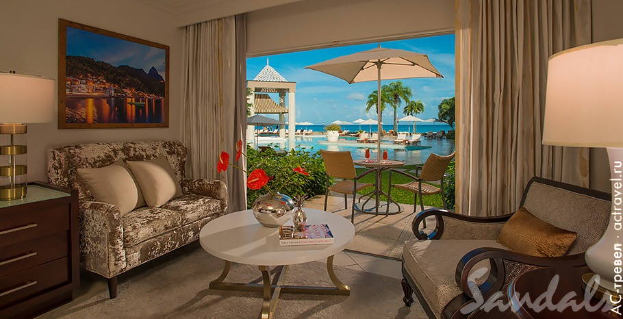  Emerald Oceanview Walkout   Sandals Regency La Toc